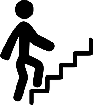 Person Climbing Stairs Icon PNG image
