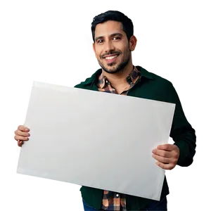 Person Holding Sign PNG 19