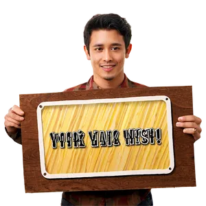 Person Holding Sign PNG Qvr41 PNG