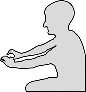 Person Icon Side View Silhouette PNG image