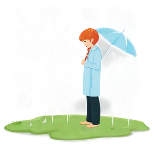 Person In Rain PNG 91