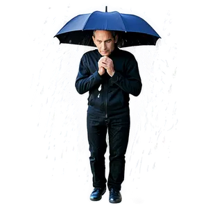 Person In Rain PNG Bsu99