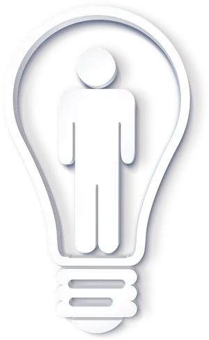Person Inside Light Bulb_ Idea Concept.png PNG