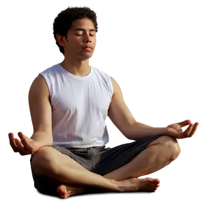 Person Meditating PNG 05042024
