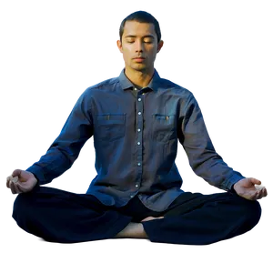 Person Meditating PNG 8