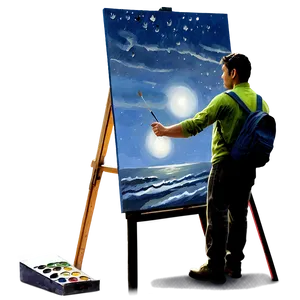 Person Painting PNG Hsx