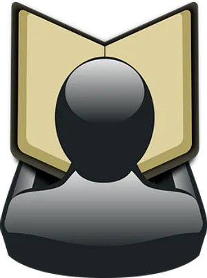 Person Reading Book Icon