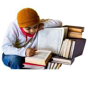 Person Reading Book PNG 05042024 PNG