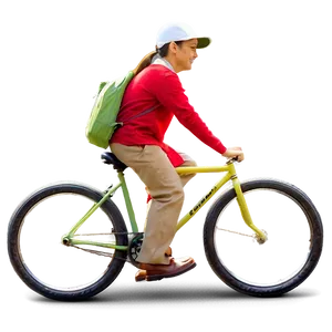 Person Riding Bicycle PNG Xip PNG