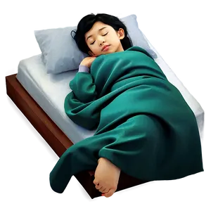 Person Sleeping In Bed Png 05232024 PNG image