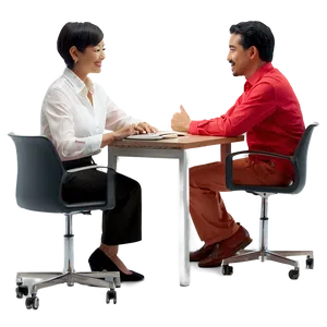 Person Talking At Desk PNG Blf PNG