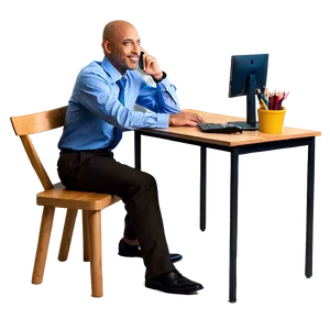 Person Talking At Desk PNG Ljy79 PNG