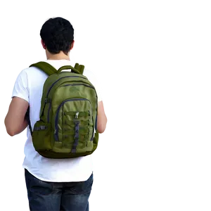 Person With Backpack PNG Gbc6