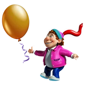 Person With Balloons PNG 80 PNG