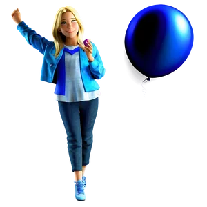 Person With Balloons PNG Axf57 PNG
