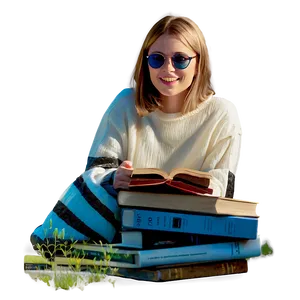 Person With Book PNG Wmw PNG