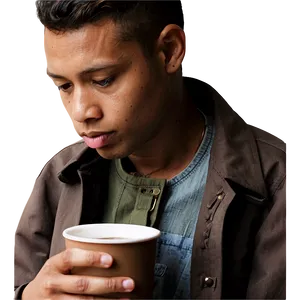 Person With Coffee PNG 32
