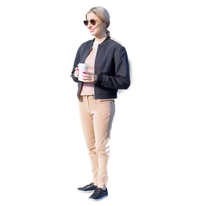 Person With Coffee PNG 81