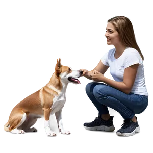 Person With Dog PNG 93