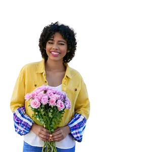 Person With Flowers PNG 05042024 PNG