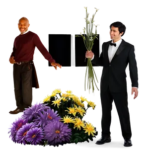 Person With Flowers PNG Dhh PNG
