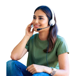 Person With Headset Talking PNG Qrg65 PNG