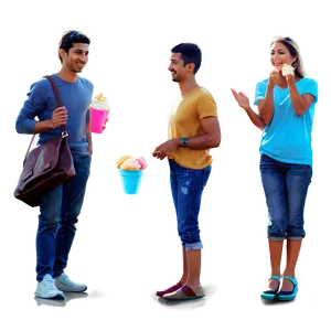 Person With Ice Cream PNG Iva
