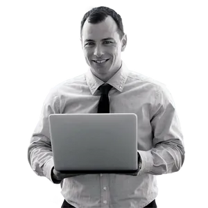 Person With Laptop PNG 48