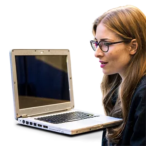 Person With Laptop PNG 92