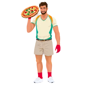 Person With Pizza PNG Mej PNG