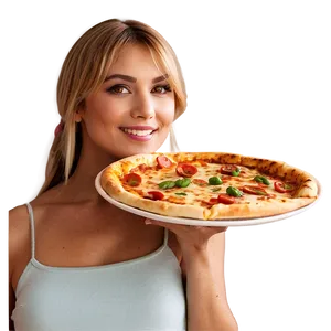 Person With Pizza PNG Ucw57