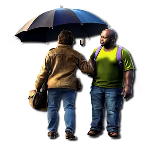 Person With Umbrella PNG Xov21