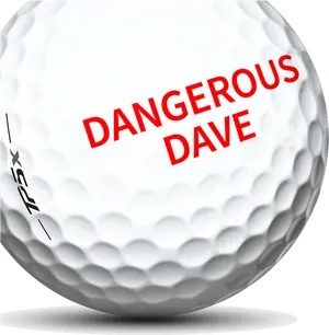 Personalized Dangerous Dave Golf Ball PNG image