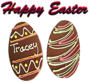 Personalized Easter Eggs Happy Easter Text PNG image