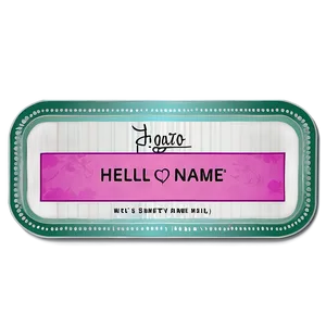 Personalized Hello My Name Is Label Png Djq PNG image