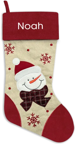 Personalized Noah Christmas Stocking PNG image