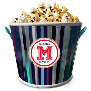Personalized Popcorn Bucket Gift PNG 25