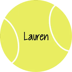 Personalized Tennis Ball Label PNG