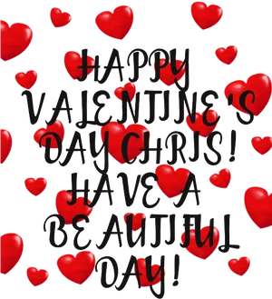 Personalized Valentines Day Greeting Hearts