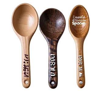 Personalized Wooden Spoon PNG Xax