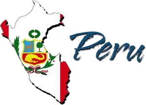 Peru Country Outlineand Name PNG image