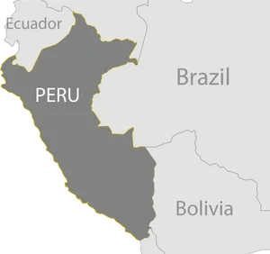 Peru Map Outline PNG image