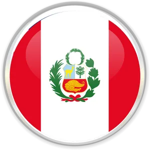 Peruvian Coatof Arms Button PNG image
