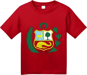 Peruvian Coatof Arms T Shirt PNG image