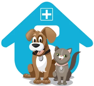 Pet Clinic Cartoon Dogand Cat PNG image