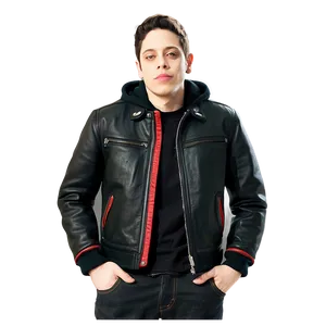Pete Davidson In Leather Jacket PNG 06252024 PNG