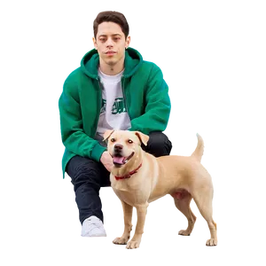 Pete Davidson With Dog PNG 17