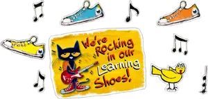 Pete The Cat Rocking Learning Shoes PNG image