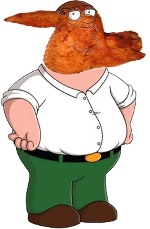 Peter Griffin Fried Chicken Head PNG image