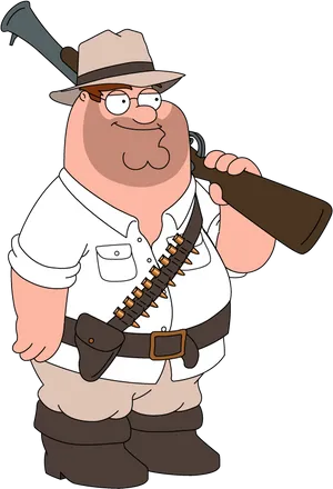 Peter Griffin Hunter Outfit PNG image